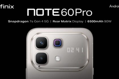 هاتف Infinix NOTE 60 Pro بمعالج Snapdragon 7s Gen 4 وشاشة مصفوفة خلفية وبطارية 6500 مللي أمبير وشحن 90 واط